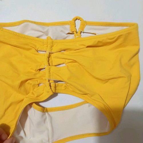 Yellow high-waisted bikini used, size S/M