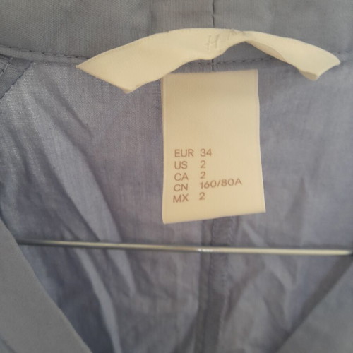 H&M dress like new, turquoise shirt style, size XS
