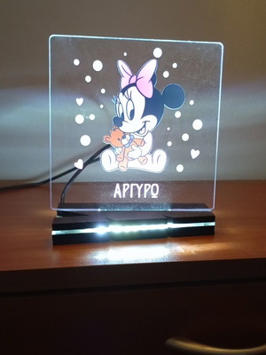 Φωτιστικό Minnie καινούργιο με όνομα και λειτουργία USB