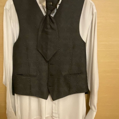 Groom suit like new, black and gray, size M