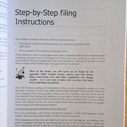 The Immigration Bible used, English guide to USA immigration