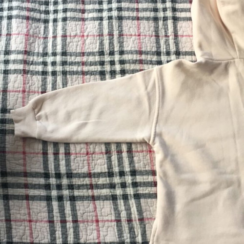 Girls' hoodie with rhinestone designs used, size 128 cm