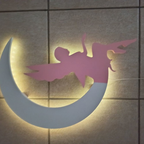 Wall decorations with light set, MDF, like new
