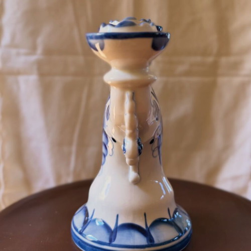 Vintage Gzhel porcelain candelabra like new