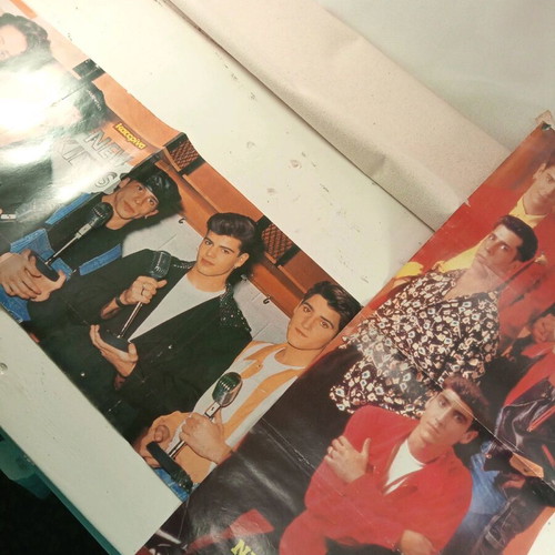 Two double posters used from Katerina magazine with New Kids on the Block and Julia Roberts