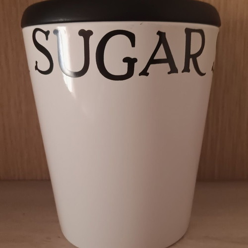 Glass sugar jar bowl like new with airtight lid