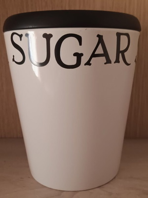Glass sugar jar bowl like new with airtight lid