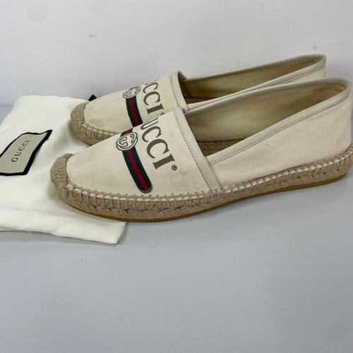 Gucci Beige Canvas Espadrilles Size 39 Like New