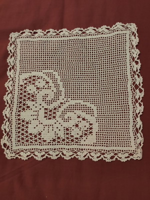 Handmade white crocheted napkins pack of 7 new with crochet