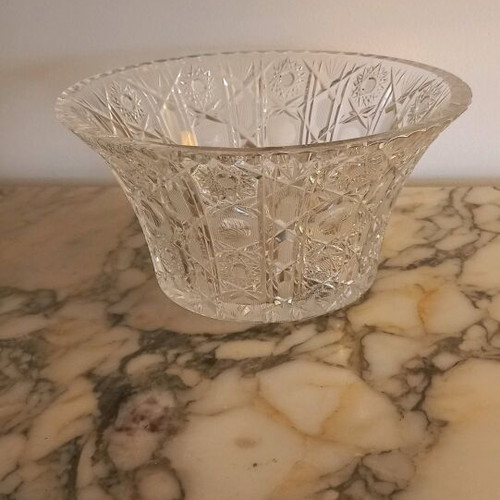 Large Bohemia crystal vase with 2 ashtrays and large bowl like new