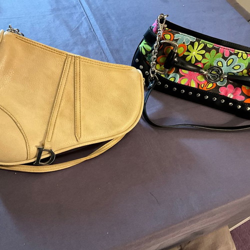 Shoulder bags used, set of 2 with metal details