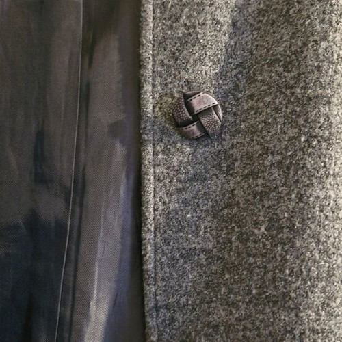 One On One women's gray wool coat used, slim fit