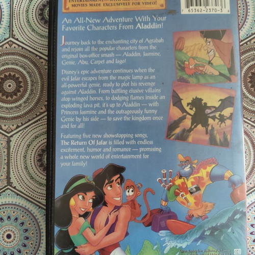 Aladdin The Return of Jafar VHS used, Bulgarian dubbing