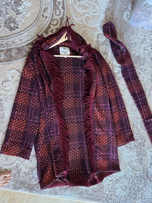 Moutaki outerwear like new, one size with belt multicolor