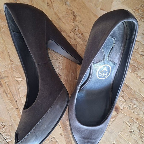 Ash peep toe pumps, grey, size 38