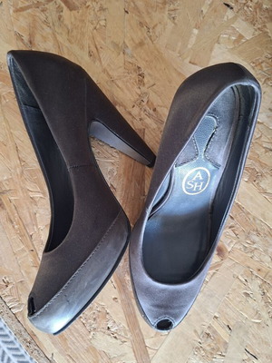 Ash peep toe pumps, grey, size 38