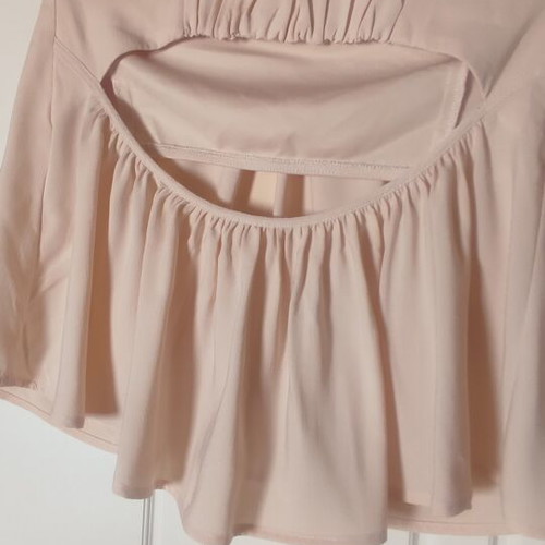 Nude Off Shoulder Crop Top with Silicone Support size M like new