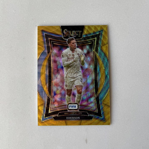 Ederson Gold Wave numbered /10 Panini Select FIFA card