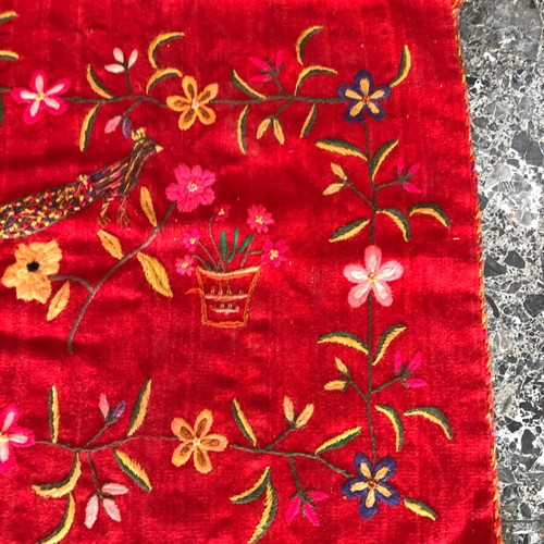 Cretan woven textile used with bird design