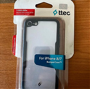 TTEC BUMPERCASE Θηκη iPhone 7-8 Μαυρη