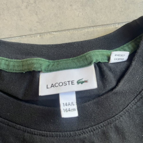 Lacoste t-shirt, black, size XS