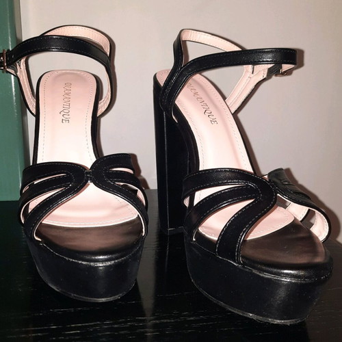 Women's sandals new, size 36, black, 14 cm heel