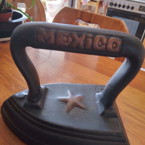 Vintage Mexican Handmade Ceramic Decorative Iron used