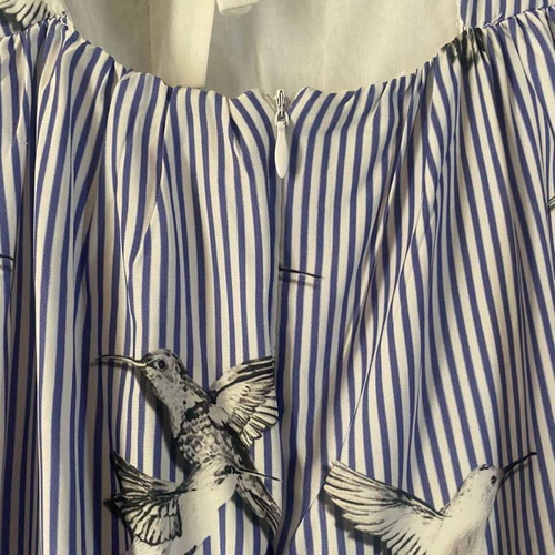 Lynne dress used with blue pattern and designs