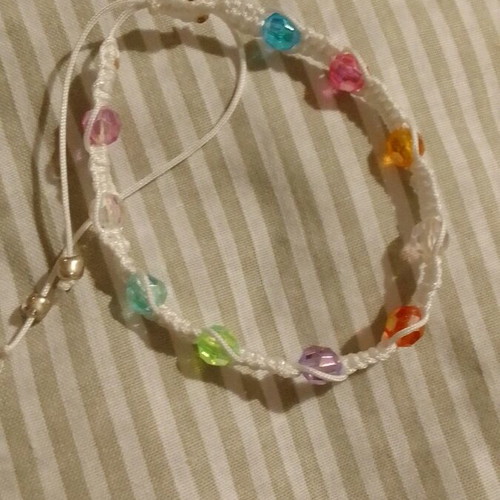Handmade macrame bracelet summer with colorful beads new