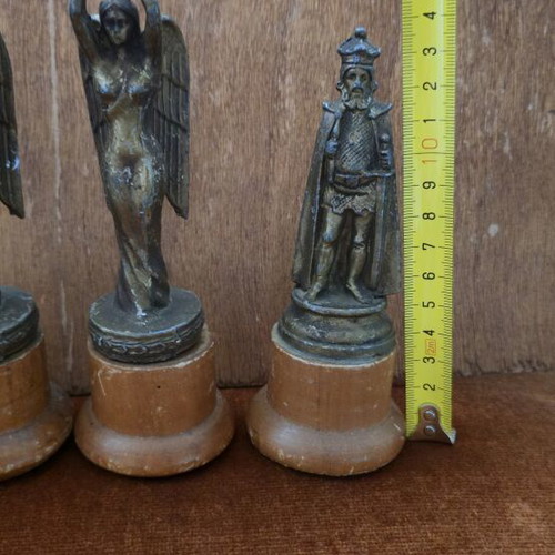 Metal figurines used, vintage set