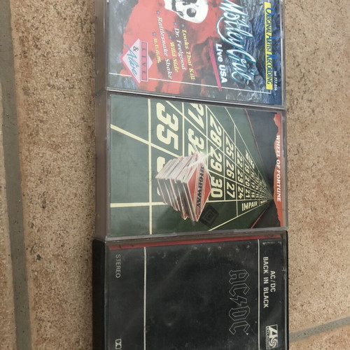 Cassette tapes used, 3 pieces Motley Crew AC/DC Highway