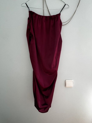 Burgundy thick satin set