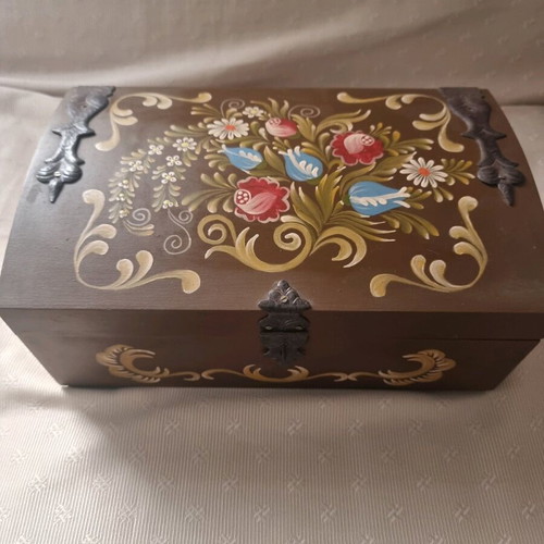 Storage box new handmade with painting