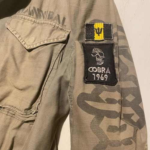 Men's vintage military-style rare cotton jacket used
