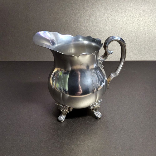 Silver Plated Tea and Coffee Set used, Victorian style, 4 pieces