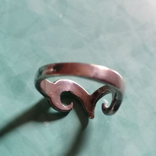 Silver 925 ring with Aries zodiac symbol new no 53 (US 6.6)