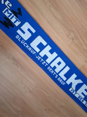 Κασκόλ οπαδών FC Schalke 04 Retro Tradition σαν καινούργιο, μπλε/λευκό