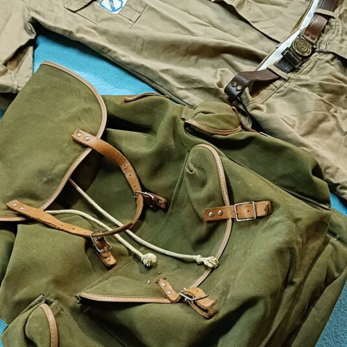 Scout uniform 1910 and backpack 1950 used