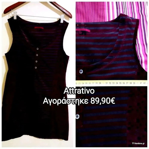Attrattivo βαμβακερό φουστάνι μεταχειρισμένο, βελούδινη υφή, μέγεθος L
