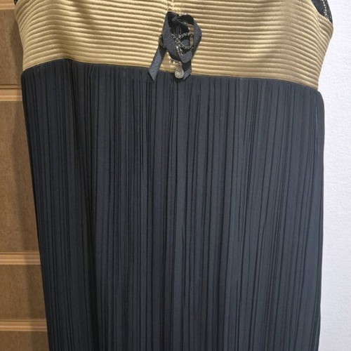 BSB evening dress like new, black with gold bust and lace
