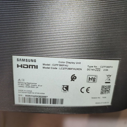 Πλακέτα Samsung CF390_27 μεταχειρισμένη, λειτουργική από μόνιτορ με σπασμένο πάνελ