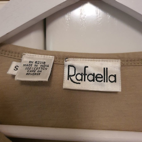 Beige blouse with wooden beads size S like new