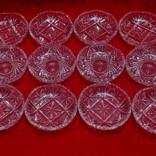 Tritschler Winterhalder Bleikristall Germany 60' set of 6 dessert spoon plates new