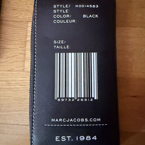 Marc Jacobs wallet black, like new