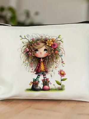 Girls' toiletry bag with flowers new