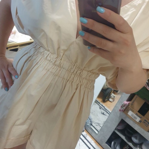 Zara sporty elegant jumpsuit like new, beige, size L