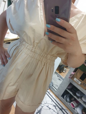 Zara sporty elegant jumpsuit like new, beige, size L