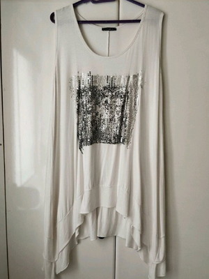Blouse dress shallow, long, asymmetric, like new, size XL