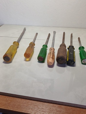 Screwdrivers used, all together