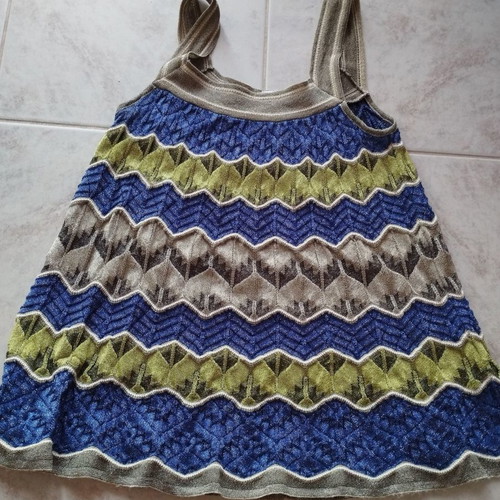 Missoni top used, sleeveless, long, size 40 IT, colorful